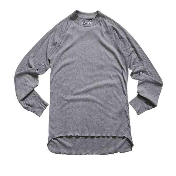 CRAFT Women XL Swedish Baselayer Long Sleeve Shirt Gray Lightweight Mock Neck - Picture 1 of 8